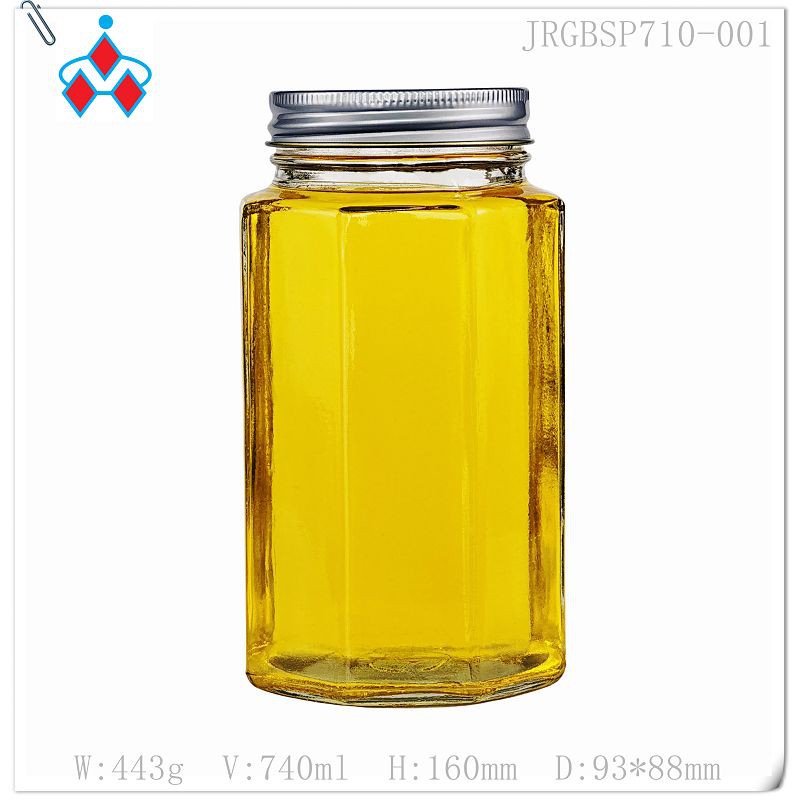 glass bee honey jars