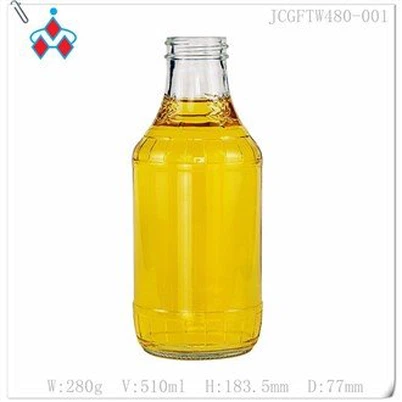 Botella de bebidas de vidrio