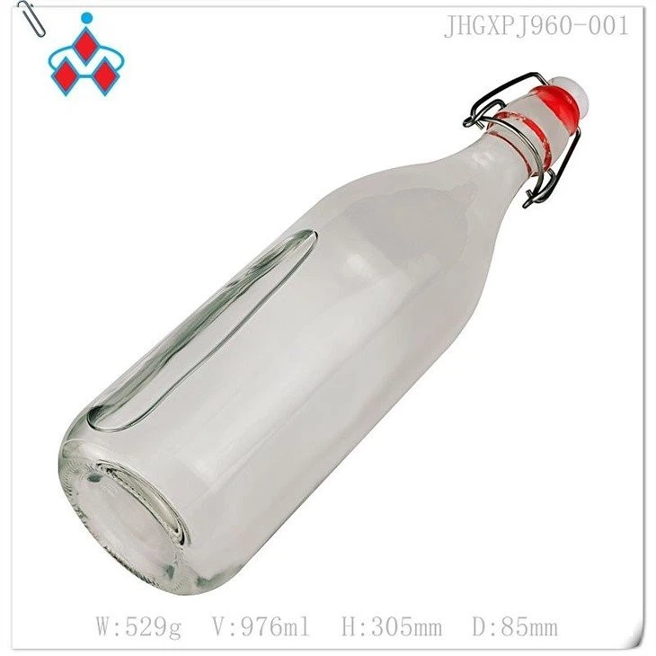 Swing Top Clear Glass Bottle For Water 500ml quotation