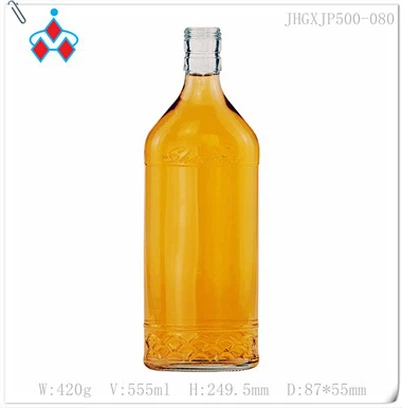 Botella de alcohol de vidrio 500ml
