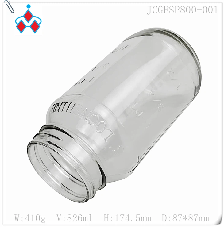 Clear Glass Jar 800ml factory