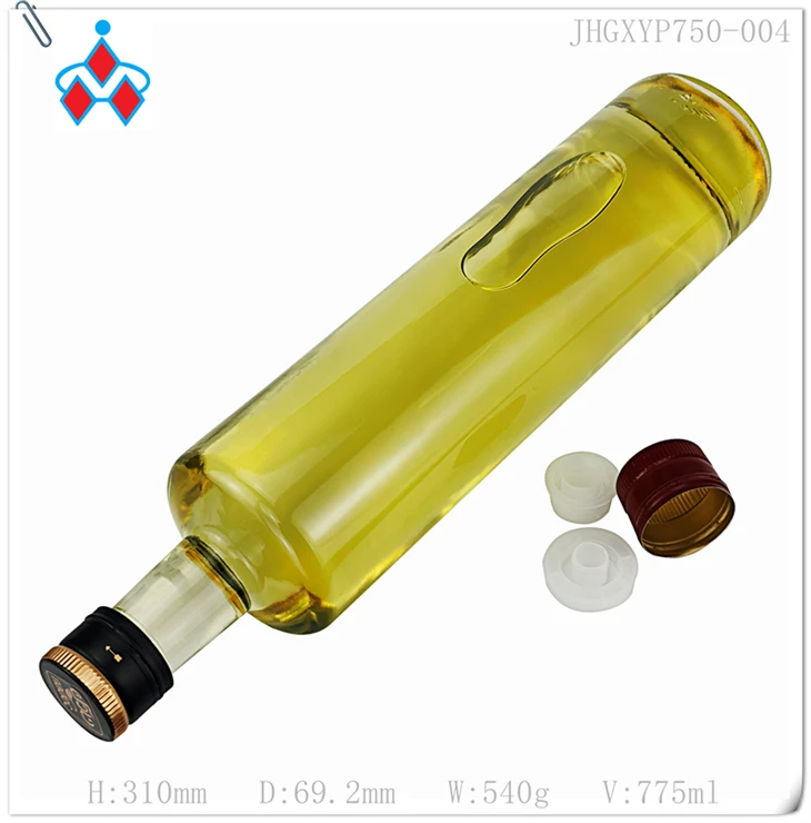 Round Clear Olive Oil Glass Bottle 750ml factory